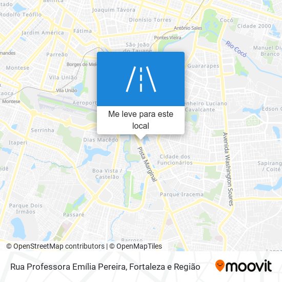 Rua Professora Emília Pereira mapa