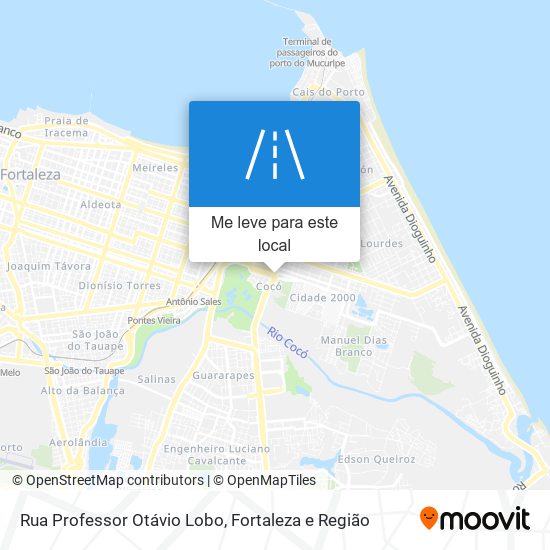 Rua Professor Otávio Lobo mapa