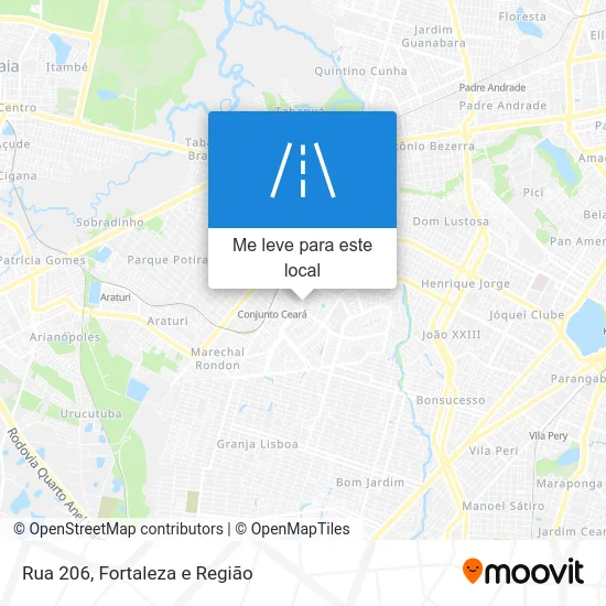 Rua 206 mapa