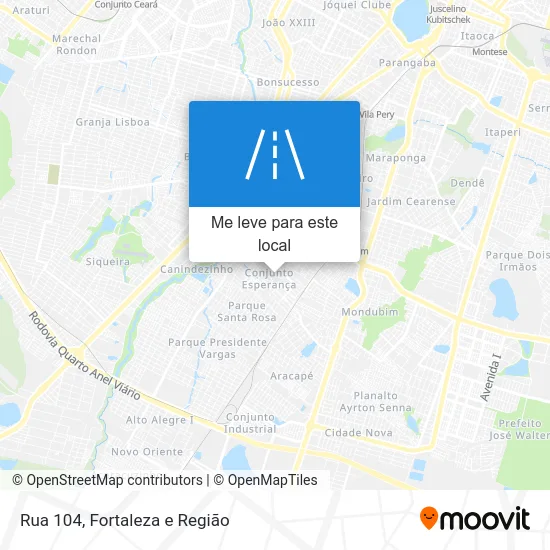 Rua 104 mapa