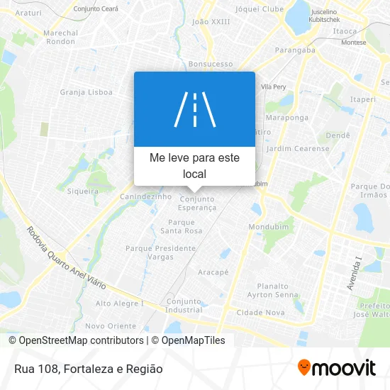 Rua 108 mapa