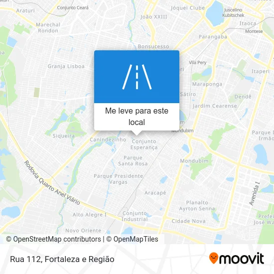 Rua 112 mapa