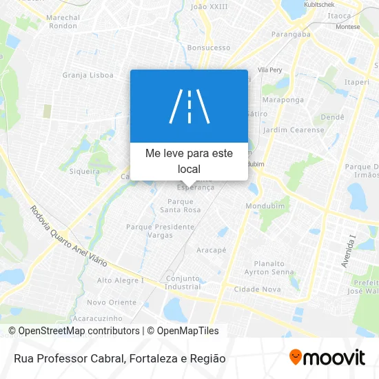 Rua Professor Cabral mapa