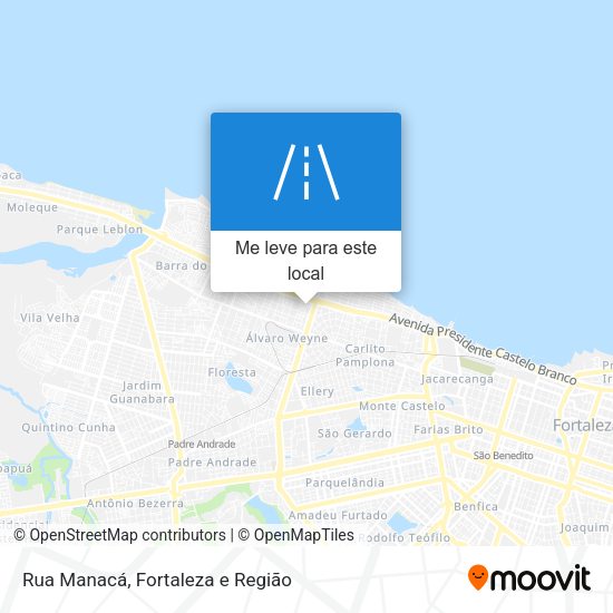 Rua Manacá mapa