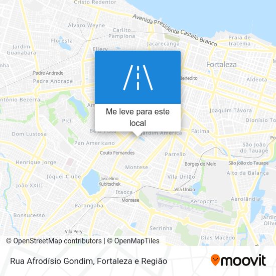 Rua Afrodísio Gondim mapa