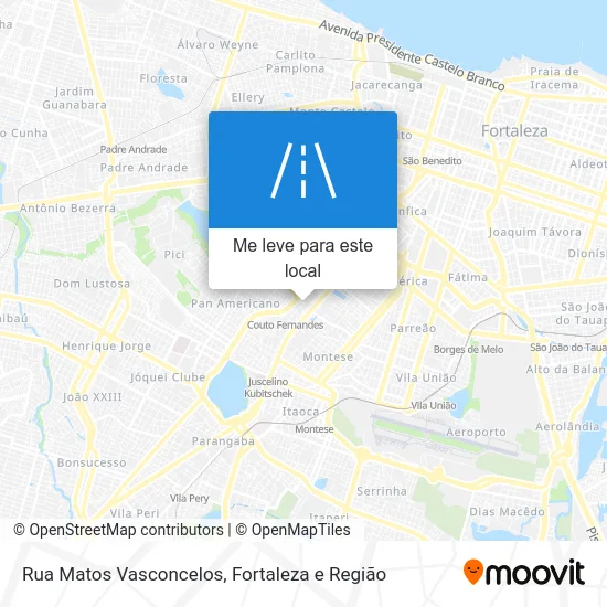 Rua Matos Vasconcelos mapa