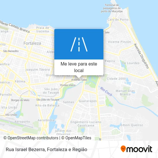 Rua Israel Bezerra mapa