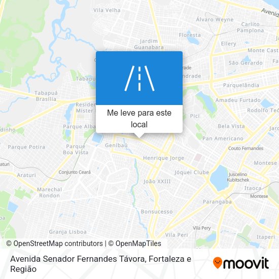 Avenida Senador Fernandes Távora mapa