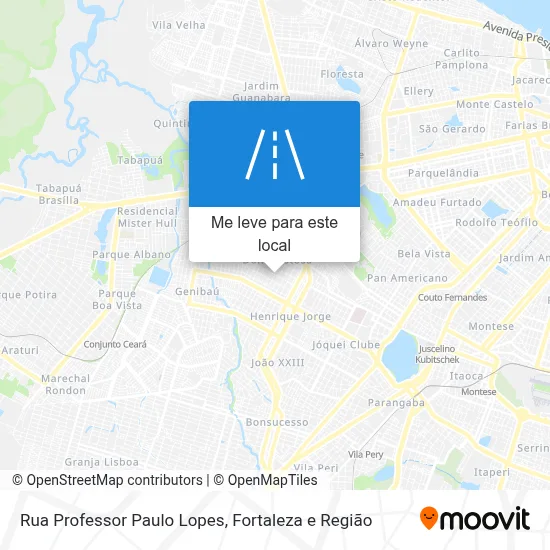 Rua Professor Paulo Lopes mapa