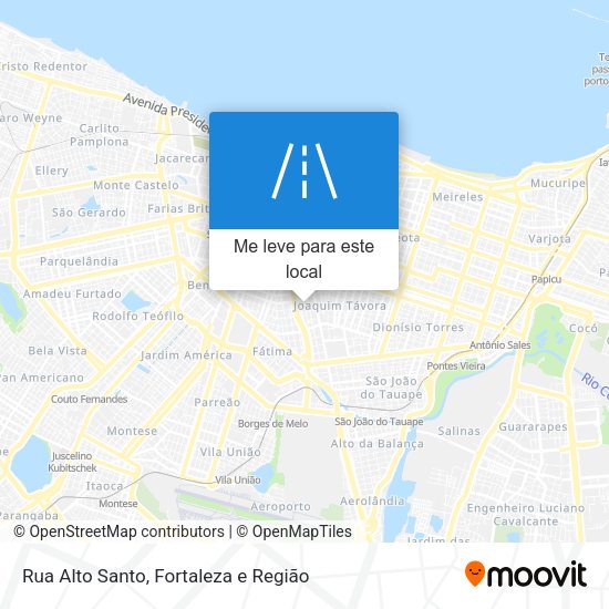 Rua Alto Santo mapa