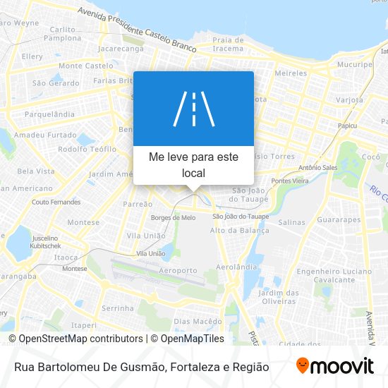 Rua Bartolomeu De Gusmão mapa