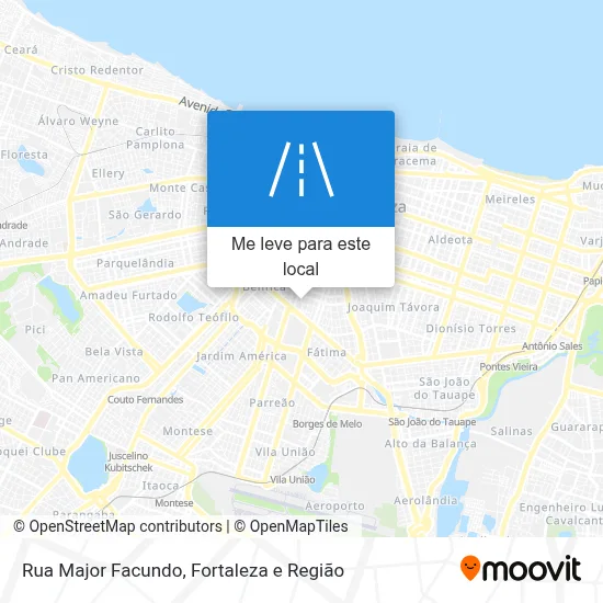 Rua Major Facundo mapa