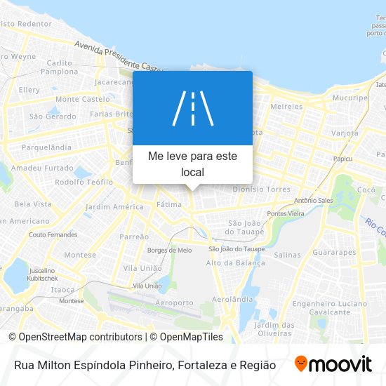 Rua Milton Espíndola Pinheiro mapa