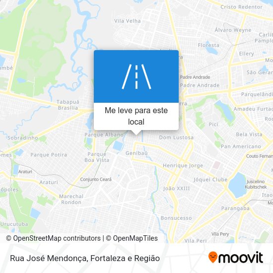 Rua José Mendonça mapa