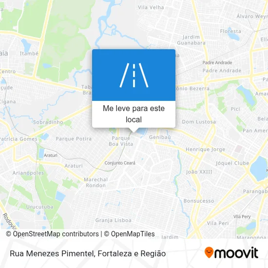 Rua Menezes Pimentel mapa