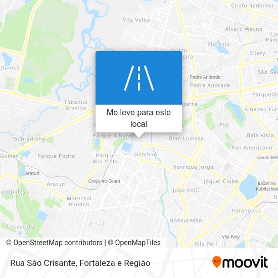 Rua São Crisante mapa