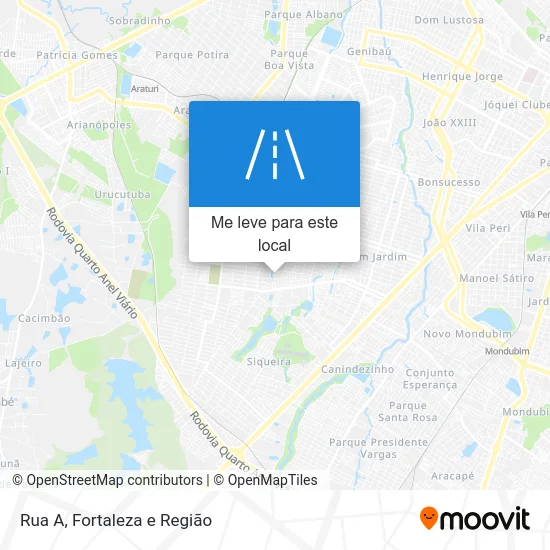 Rua A mapa