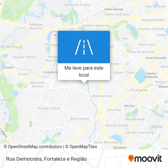 Rua Democrata mapa