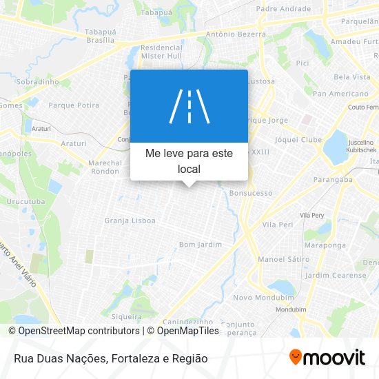 Rua Duas Nações mapa