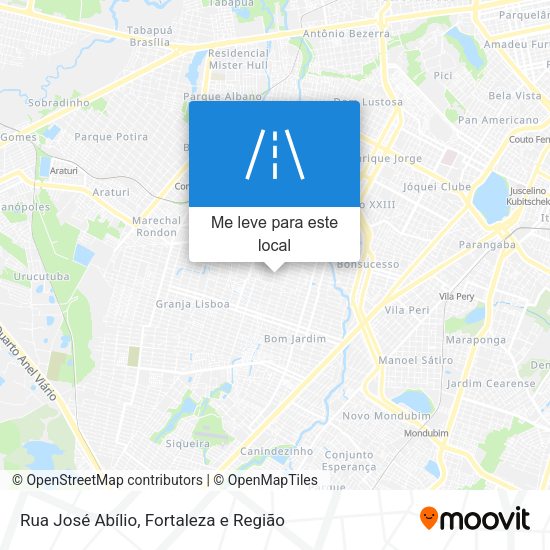 Rua José Abílio mapa