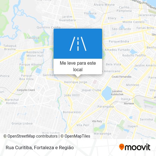 Rua Curitiba mapa