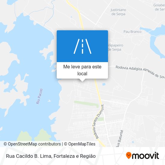 Rua Cacildo B. Lima mapa
