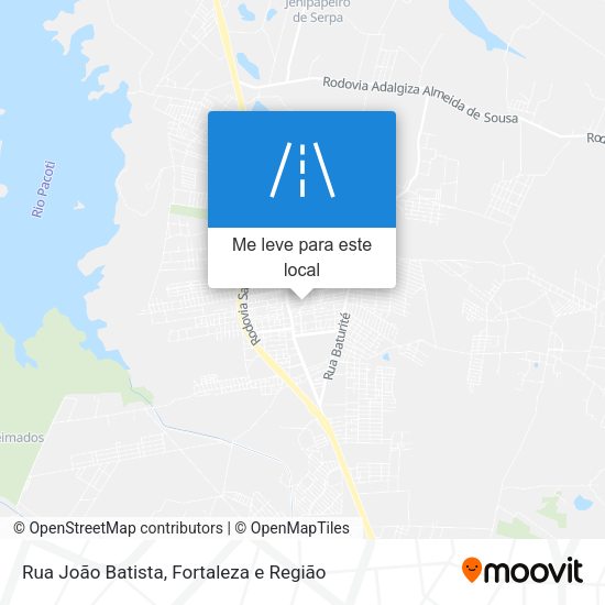 Rua João Batista mapa
