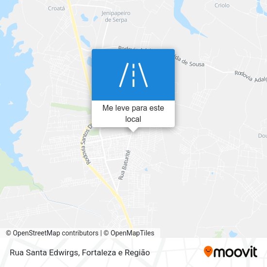 Rua Santa Edwirgs mapa