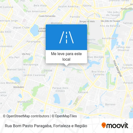 Rua Bom Pasto Paragaba mapa