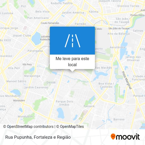Rua Pupunha mapa