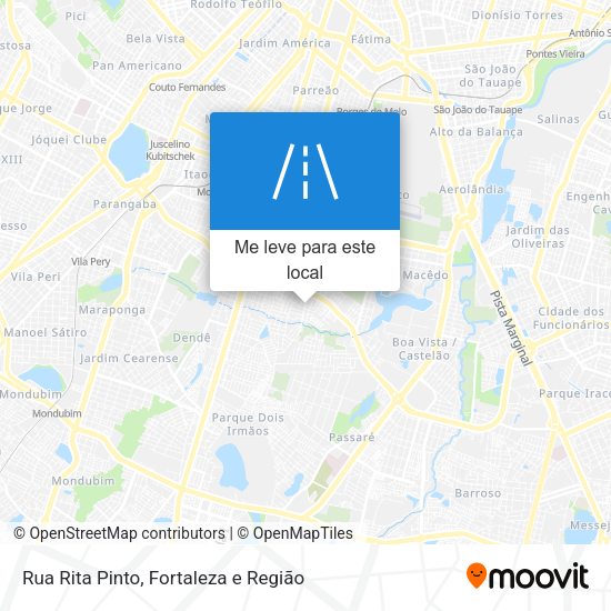 Rua Rita Pinto mapa
