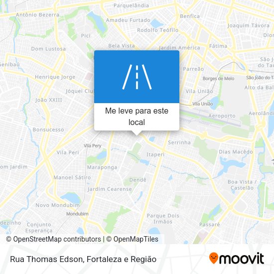Rua Thomas Edson mapa