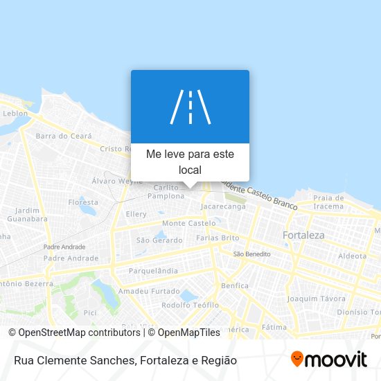 Rua Clemente Sanches mapa