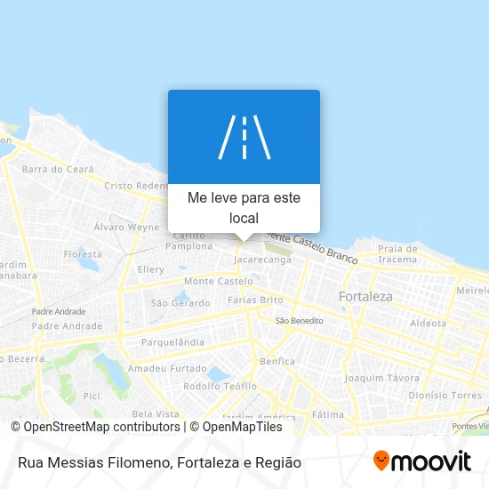 Rua Messias Filomeno mapa