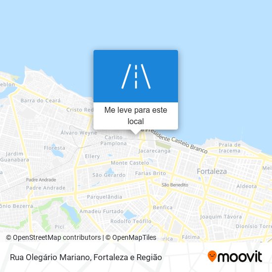 Rua Olegário Mariano mapa