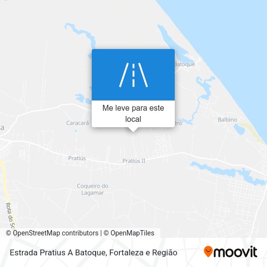 Estrada Pratius A Batoque mapa