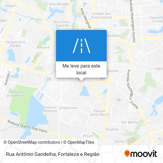 Rua Antônio Gandelha mapa