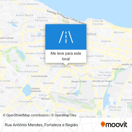 Rua Antônio Mendes mapa