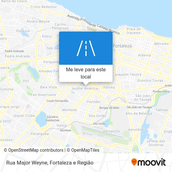 Rua Major Weyne mapa