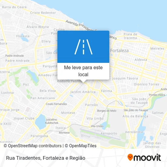 Rua Tiradentes mapa