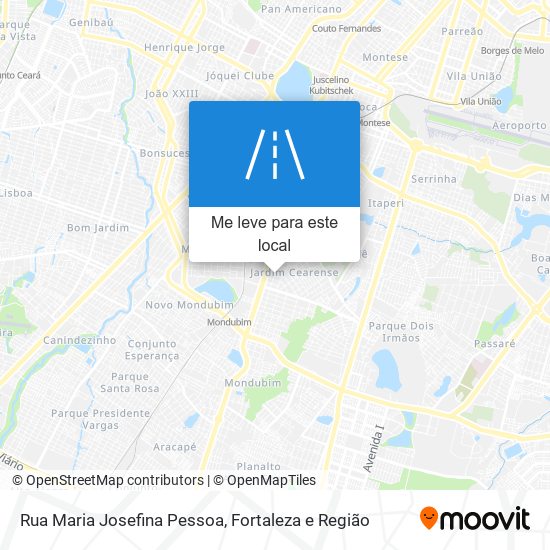 Rua Maria Josefina Pessoa mapa