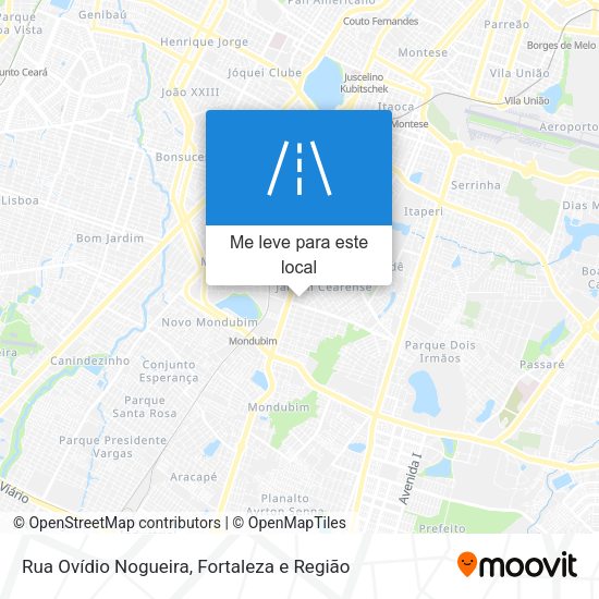 Rua Ovídio Nogueira mapa