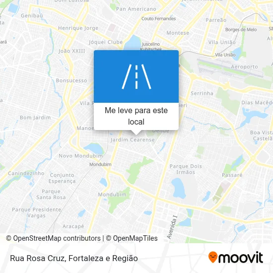 Rua Rosa Cruz mapa
