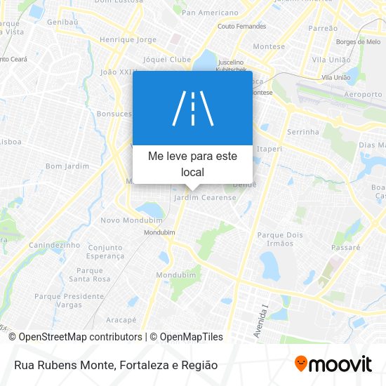 Rua Rubens Monte mapa