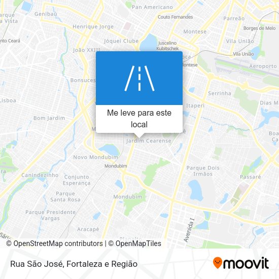 Rua São José mapa