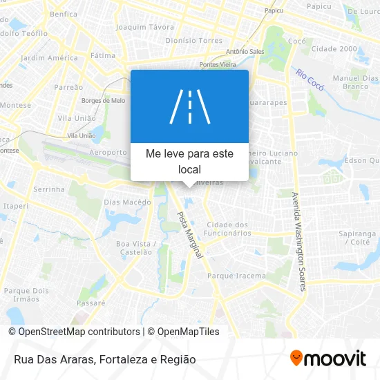 Rua Das Araras mapa