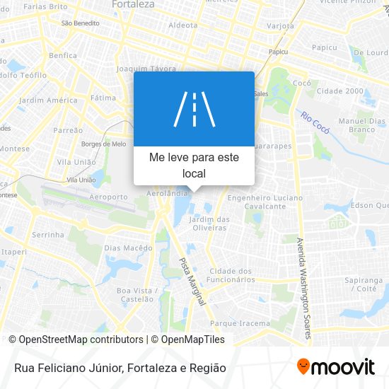 Rua Feliciano Júnior mapa
