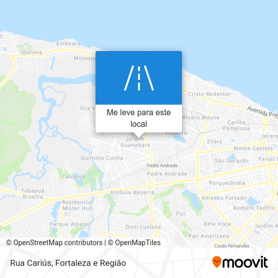 Rua Cariús mapa