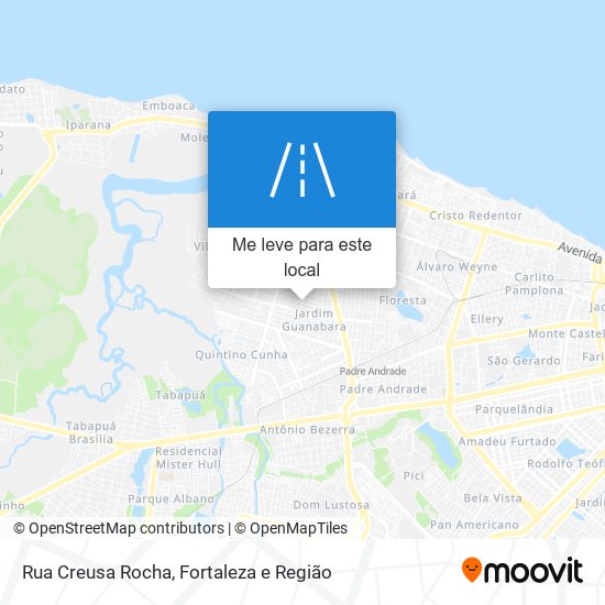 Rua Creusa Rocha mapa