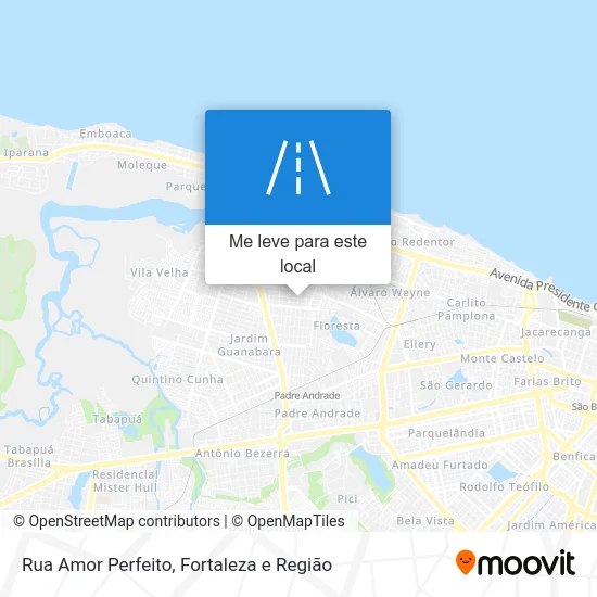 Rua Amor Perfeito mapa